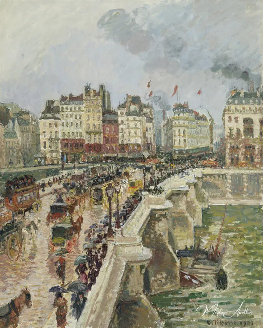 Le pont neuf - Camille Pissarro - Reproductions de tableaux et peintures haut de gamme