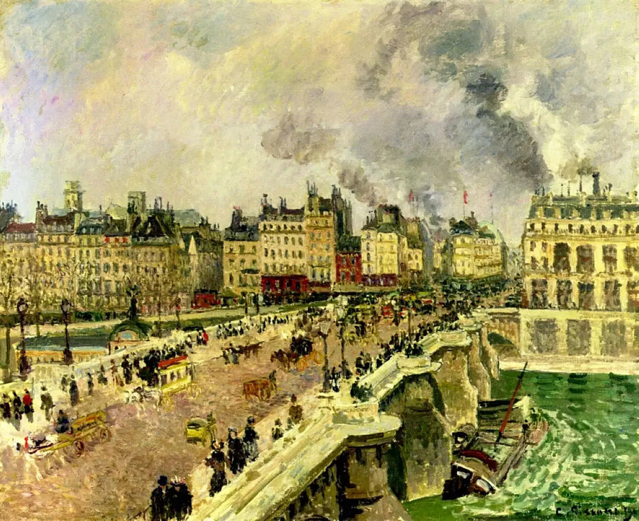 The Pont-Neuf, wreck of Bonne Mère - Camille Pissarro