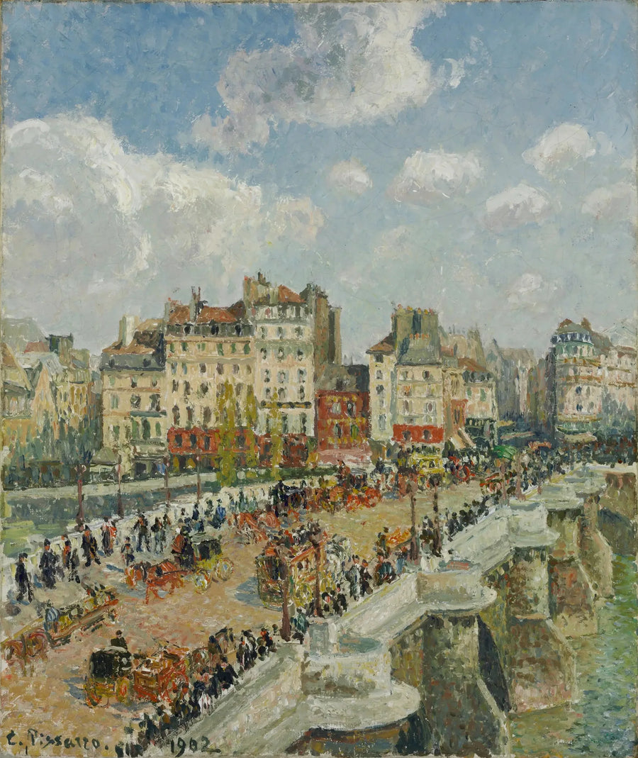 The Pont-Neuf, Sun (Second series) - Camille Pissarro