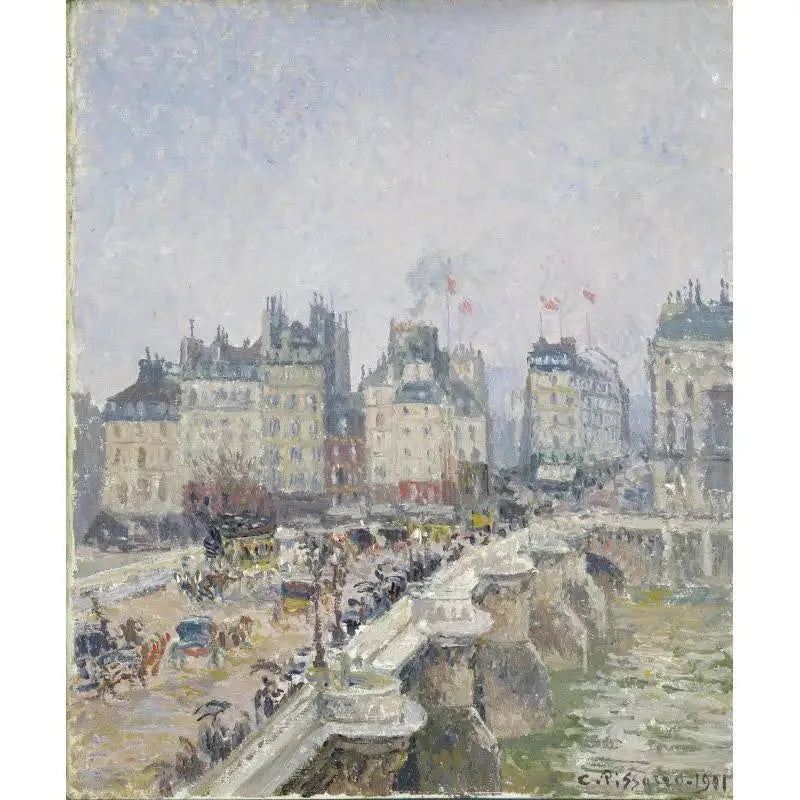 The Pont-Neuf, Wet Weather - Camille Pissarro