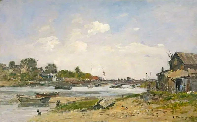 The bridge over the Touques in Deauville - Eugène Boudin