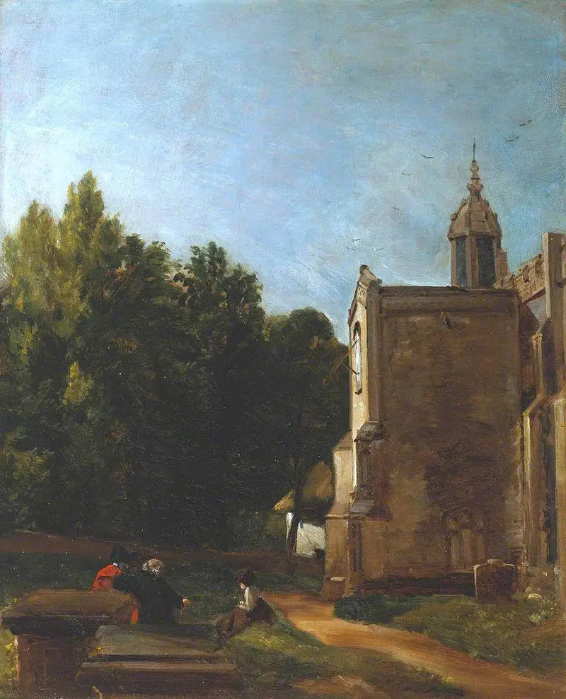 The church porch, East Bergholt - John Constable