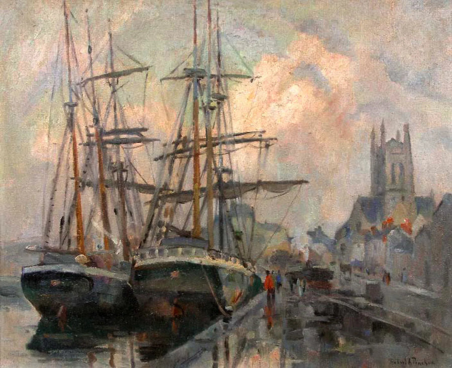 The Port of Fécamp - Robert Antoine Pinchon