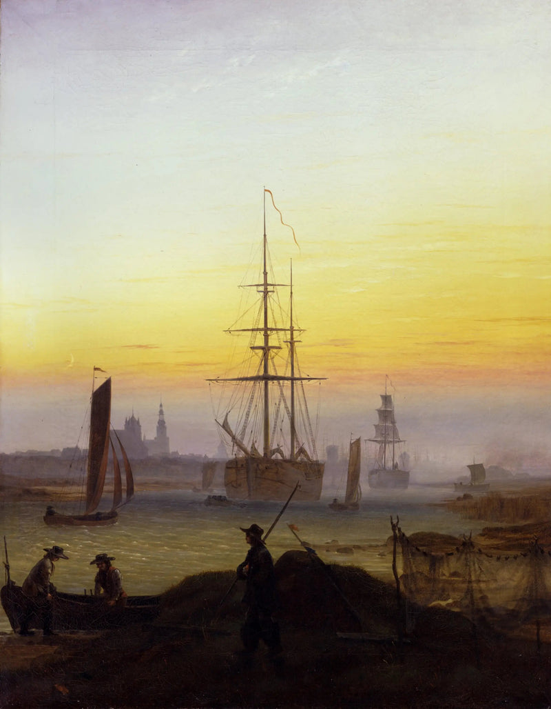 The Port of Greifswald - Caspar David Friedrich