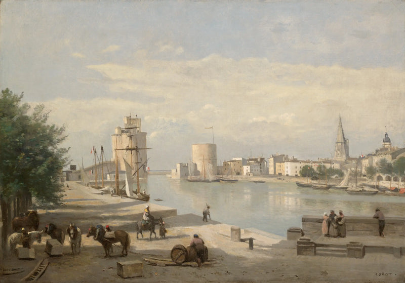 The Port of La Rochelle - Jean-Baptiste Camille Corot