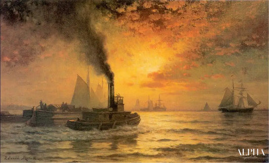 Le port de New York - Edward Moran - Reproductions de tableaux et peintures haut de gamme