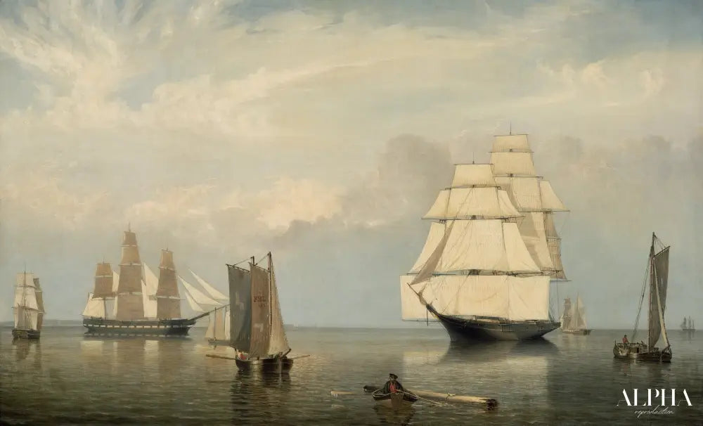 Le port de Salem, 1853 - Fitz Henry Lane - Reproductions de tableaux et peintures haut de gamme