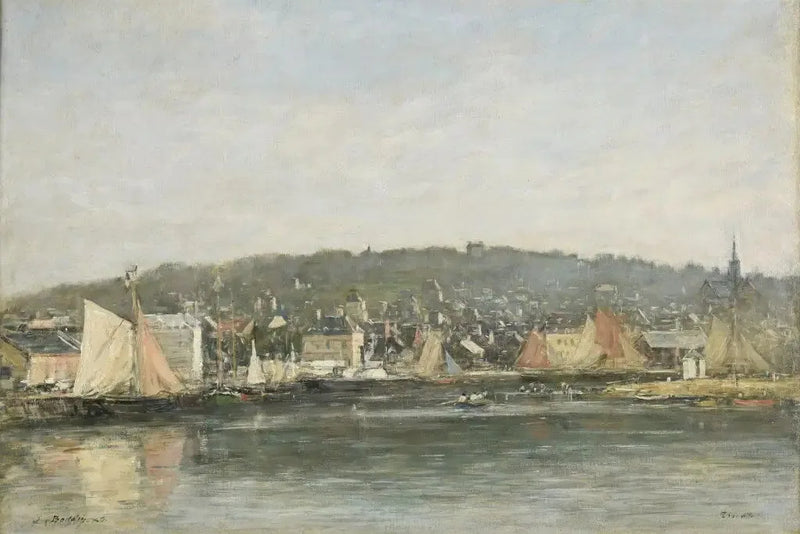 The Port of Trouville in the Morning - Eugène Boudin