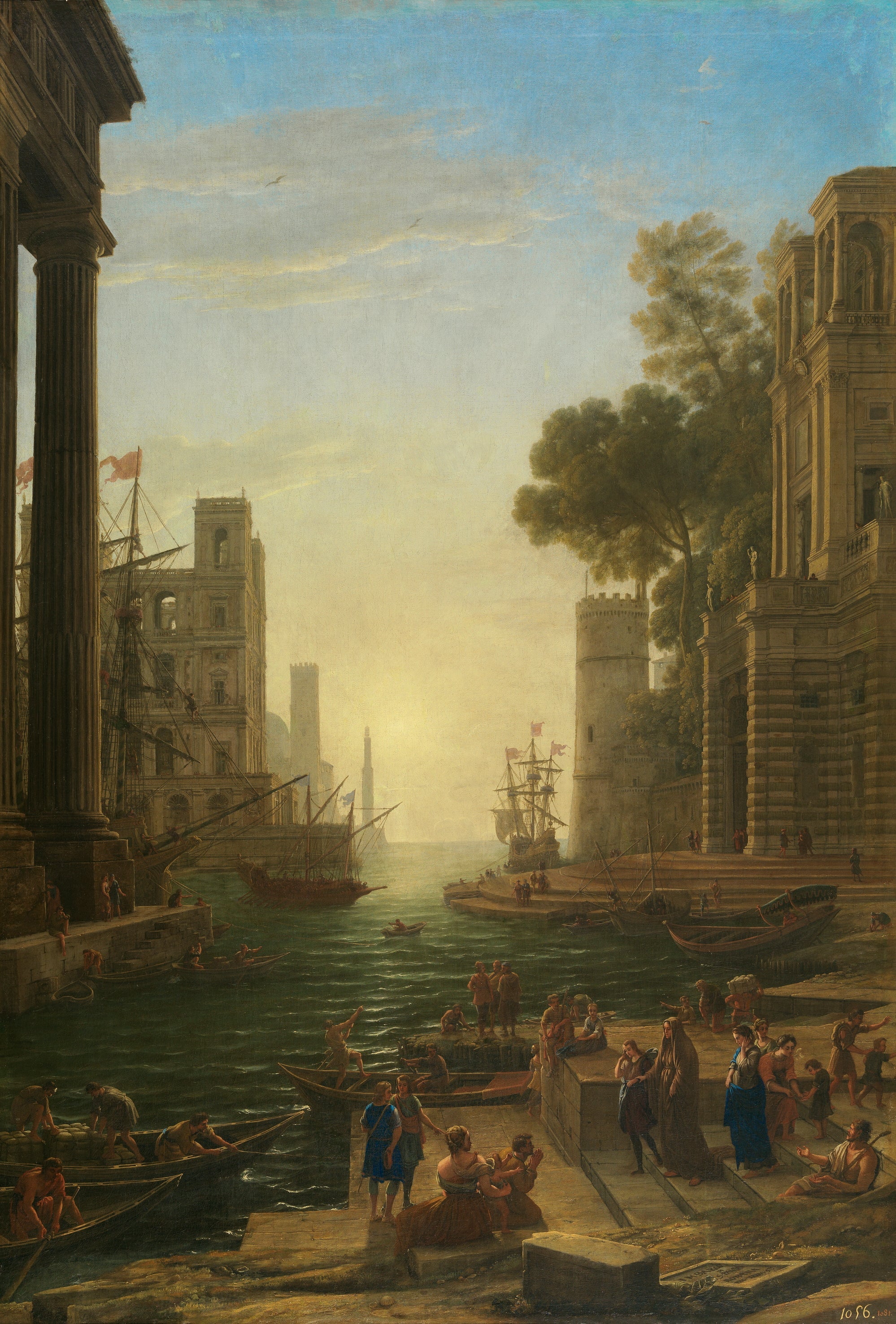 The Port of Ostia with the Embarkation of Saint Paul - Claude Lorrain