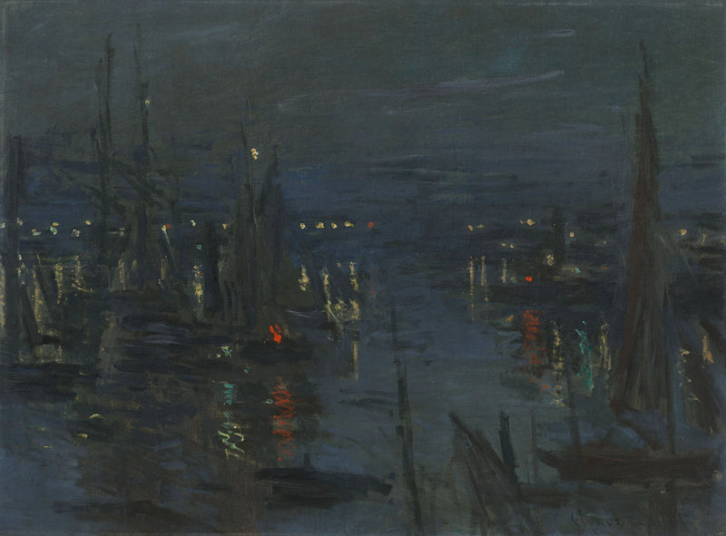 The Port of Le Havre, night effect W264 - Claude Monet