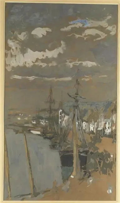 The Port in Grey Weather - Édouard Vuillard