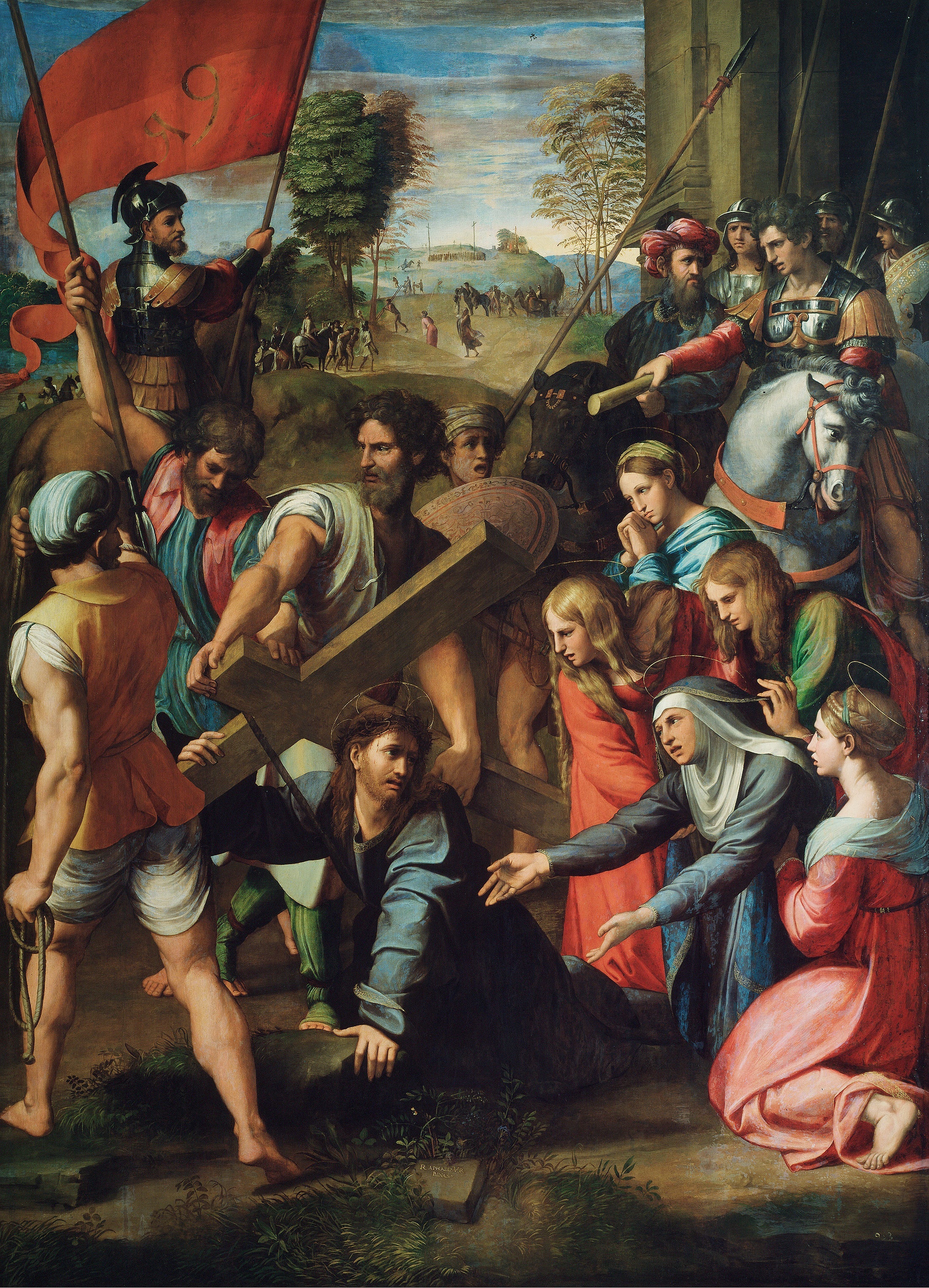 Reproduction du tableau « Le Portement de Croix - Raphaël Sanzio » par Alpha Reproduction en peinture à l’huile
