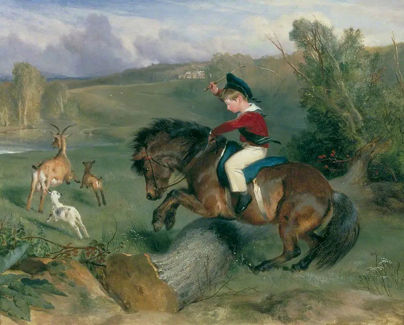 The First Jump, Lord Alexander Russell on his pony 