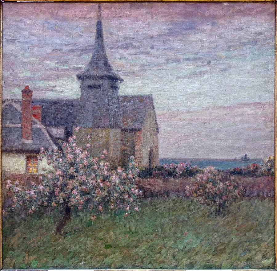 The presbytery and the church of Gerberoy - Henri Le Sidaner