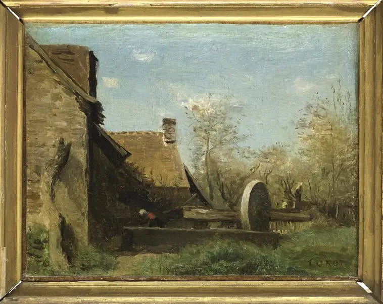 The Press of Domfront - Jean-Baptiste Camille Corot