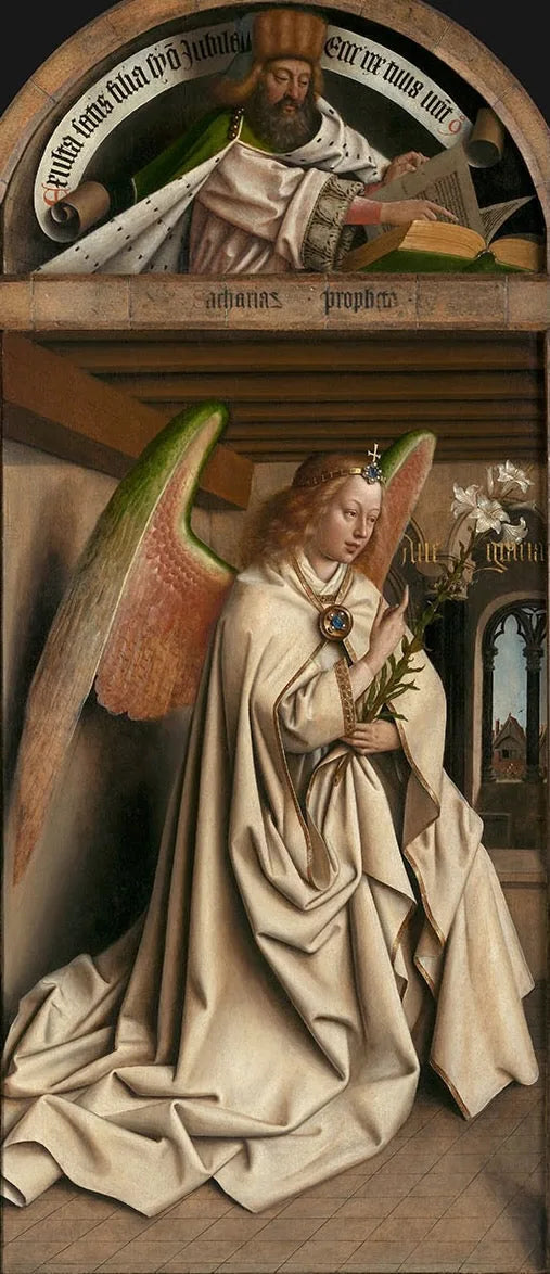 The Prophet Zechariah; the Annunciation Angel - Hubert van Eyck