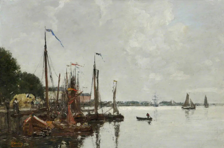 The Quai d'Anvers, Belgium - Eugène Boudin