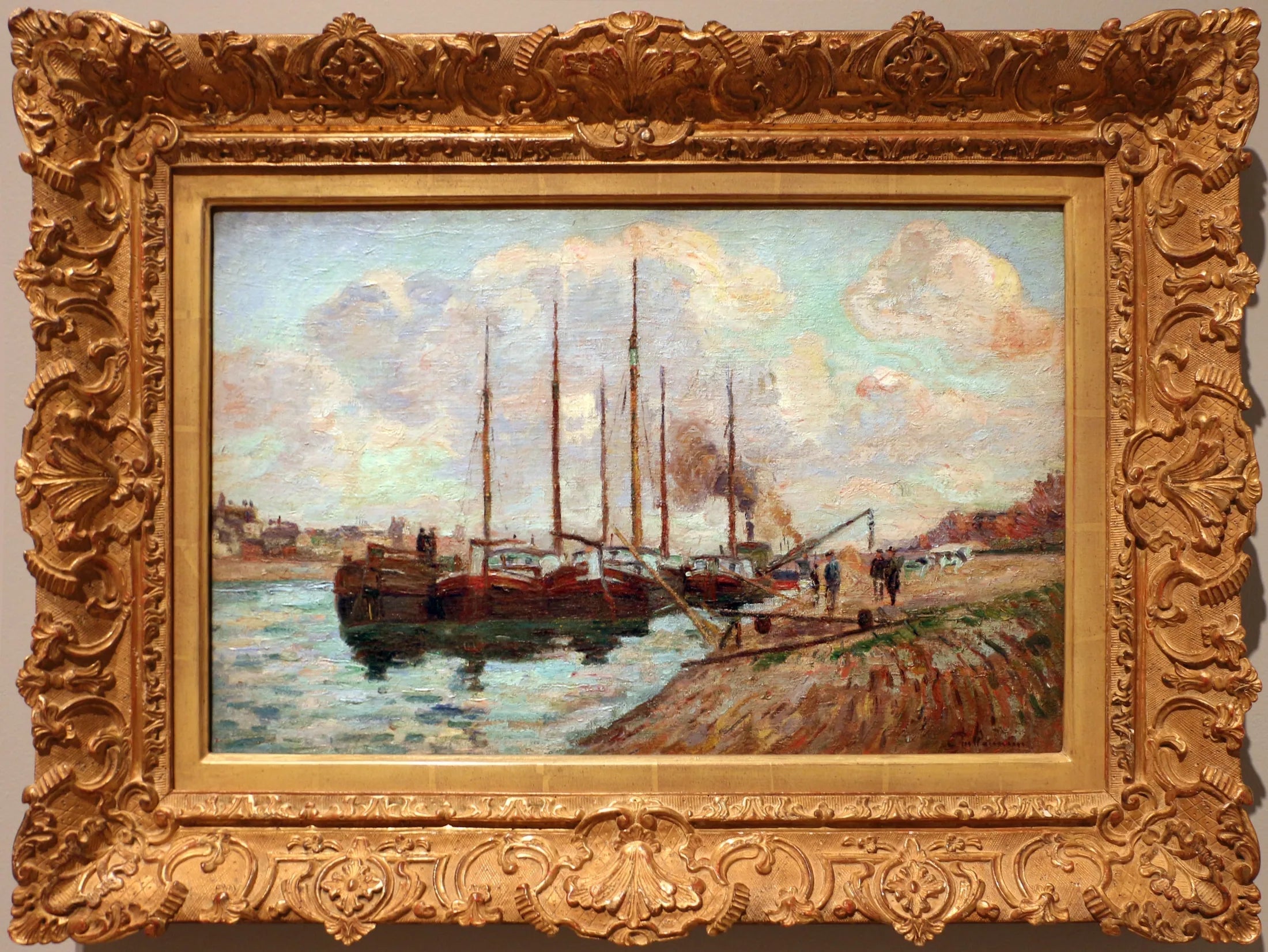 Le quai d'Austerlitz à Paris - Armand Guillaumin image 1 copie de tableau peinte à la main