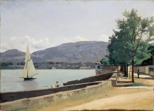 The Quai des Pâquis in Geneva - Jean-Baptiste Camille Corot