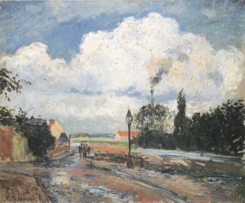 The Quai du Pothuis in Pontoise after the Rain - Camille Pissarro