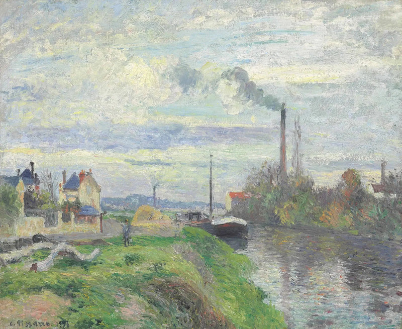 The Quai du Pothuis in Pontoise - Camille Pissarro