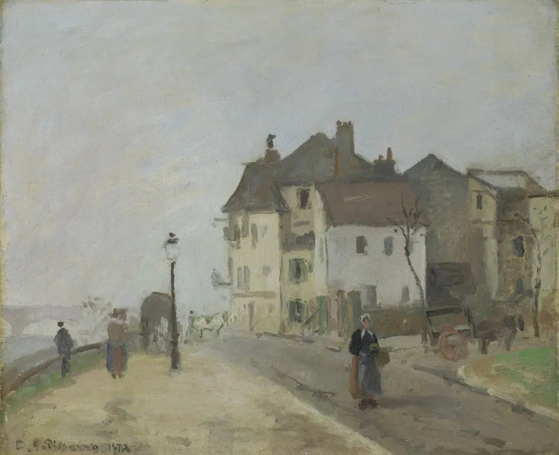 The Quai du Pothuis in Pontoise - Camille Pissarro