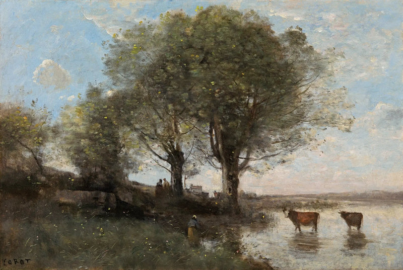 The Cow Recall - Jean-Baptiste Camille Corot