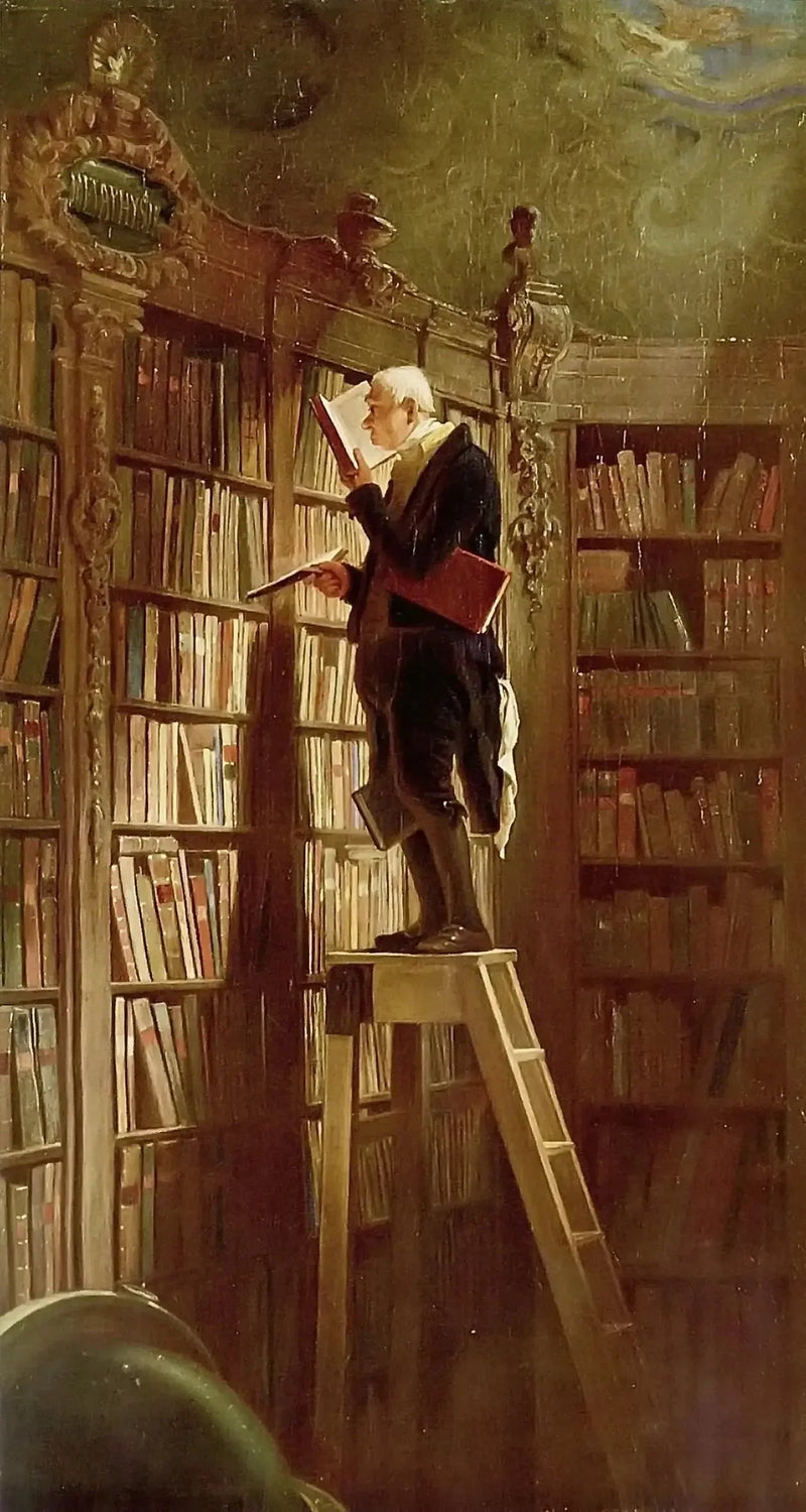 The Bookworm, detail - Carl Spitzweg