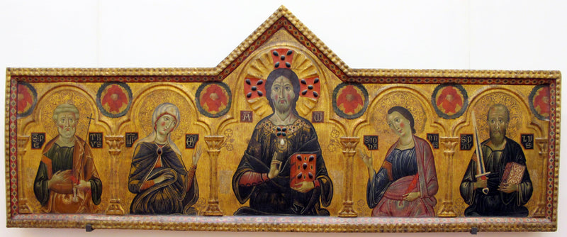 The Redeemer between the Virgin and three saints - Cosimo Rosselli