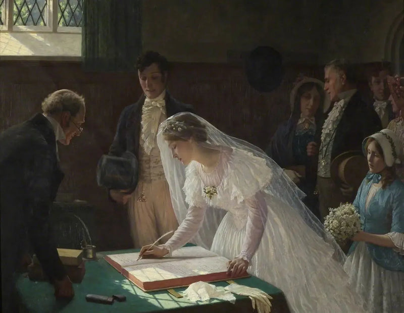 The marriage register - Edmund Blair Leighton