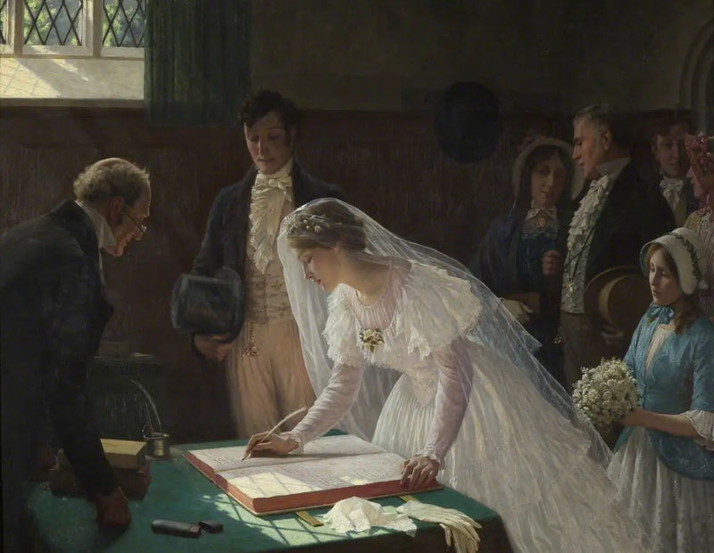 The marriage register - Edmund Blair Leighton