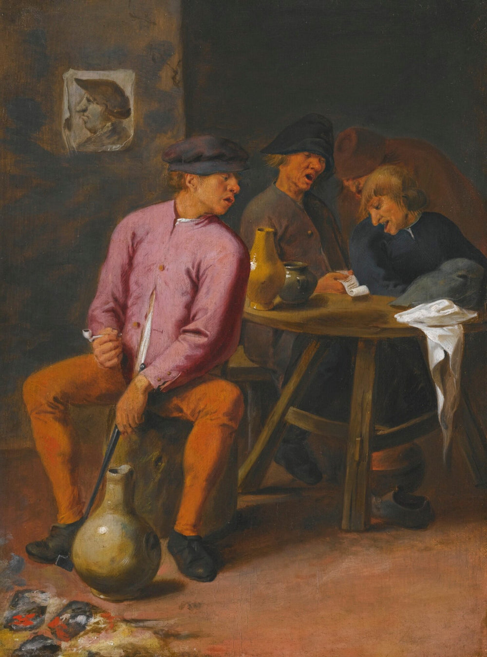 Le règlement de comptes - Adriaen Brouwer image 1 reproduction de peinture à l’huile