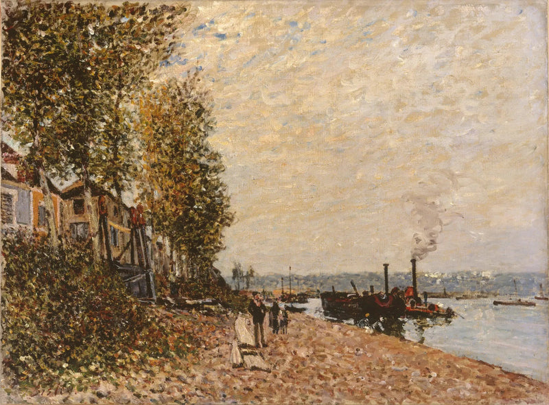 The Tugboat on the Loing, Saint-Mammès - Alfred Sisley