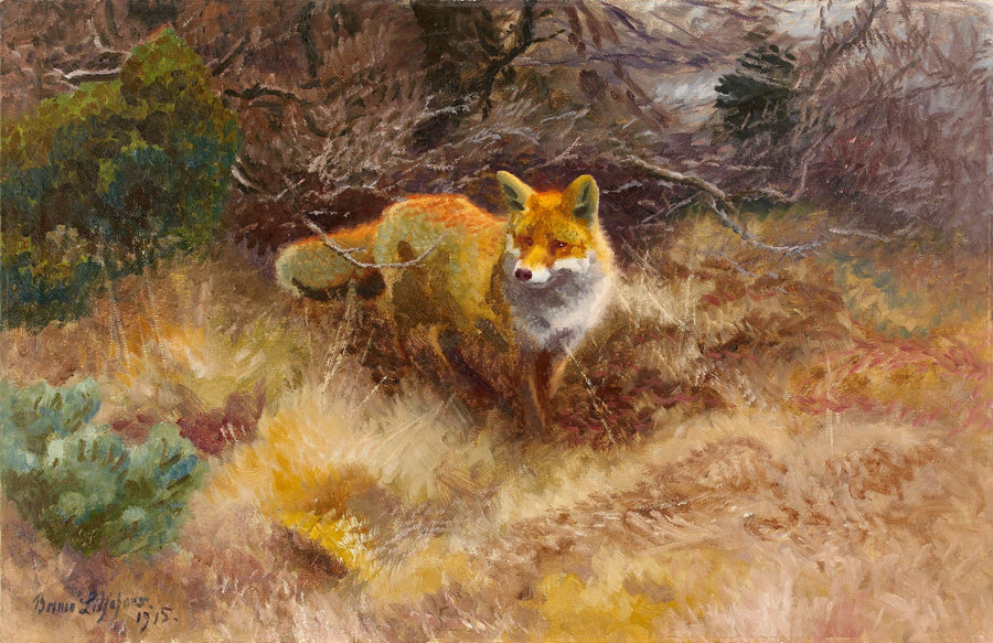 The fox and the landscape - Bruno Liljefors