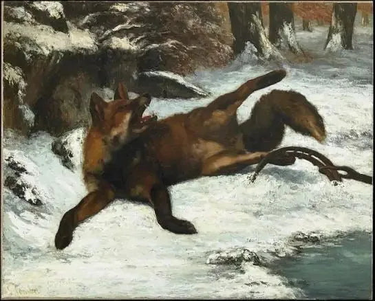 The Trapped Fox - Gustave Courbet