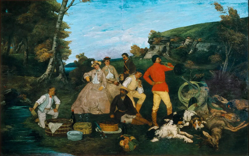 The Hunting Meal - Gustave Courbet