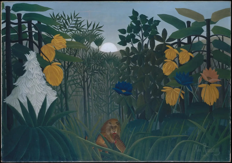 The Lion's Meal - Henri Rousseau