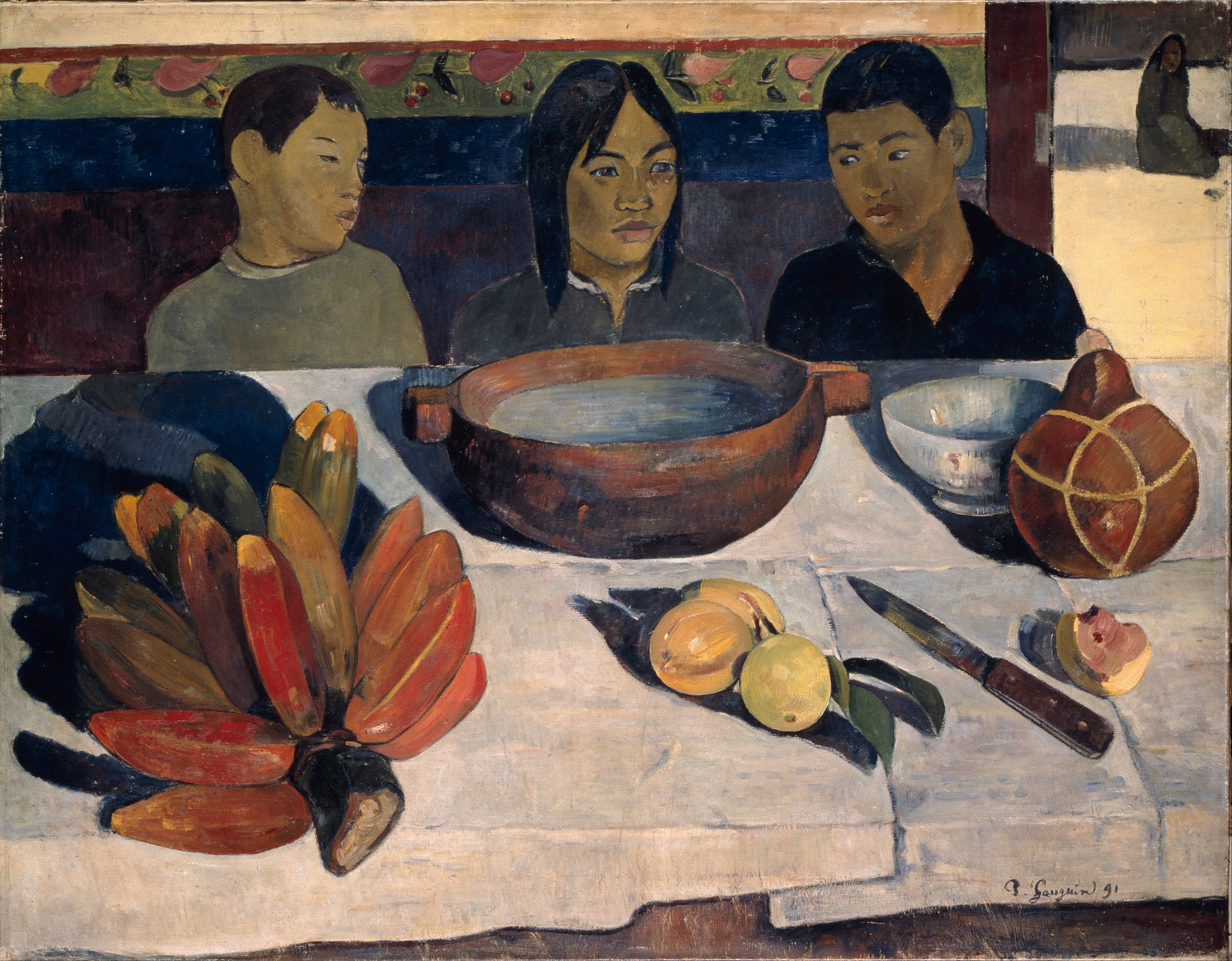 Reproduction du tableau « Le Repas - Paul Gauguin » par Alpha Reproduction en peinture à l’huile