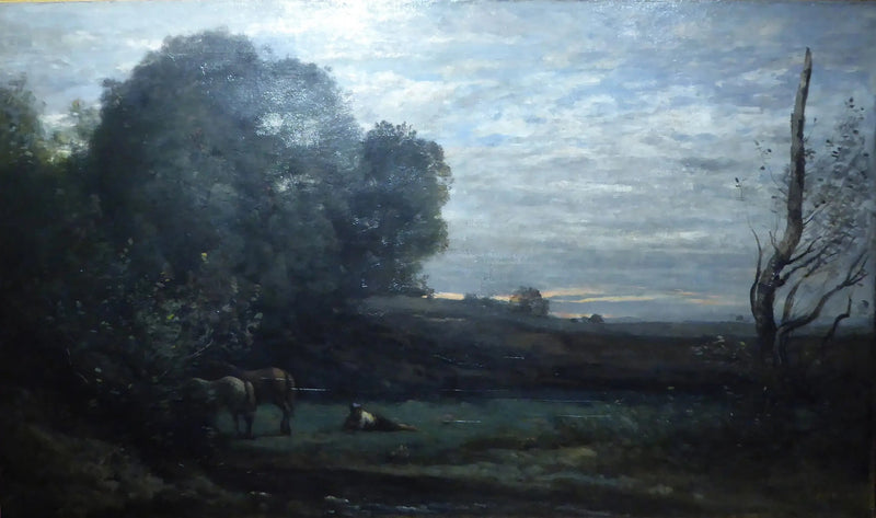 The Rest of the Horses - Jean-Baptiste Camille Corot
