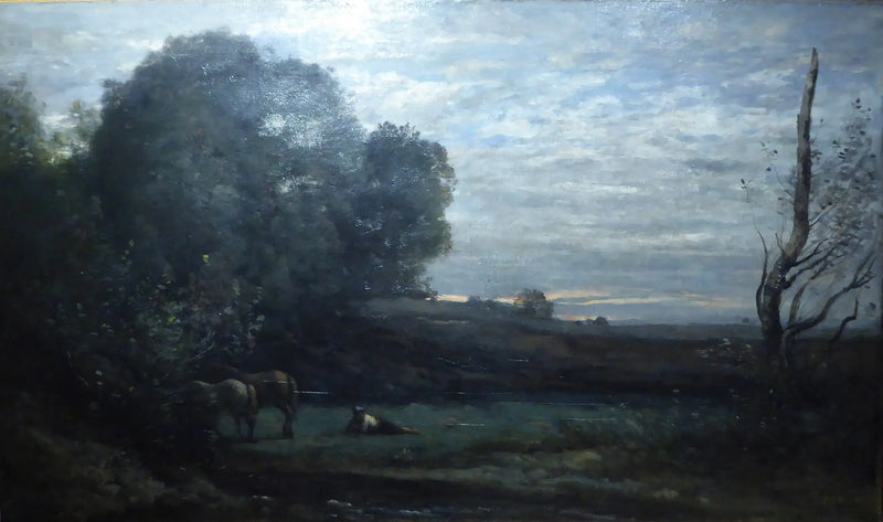 The Rest of the Horses - Jean-Baptiste Camille Corot