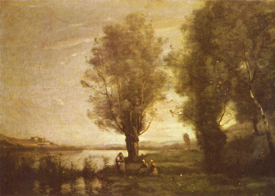 The Rest under the Willows - Jean-Baptiste Camille Corot