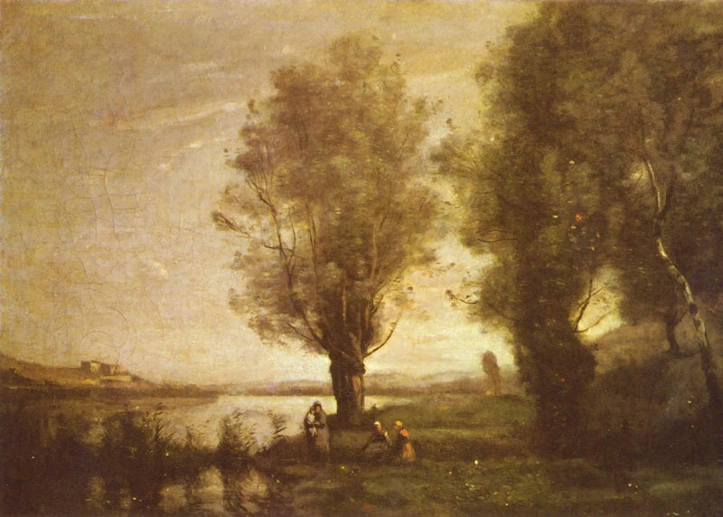 The Rest under the Willows - Jean-Baptiste Camille Corot