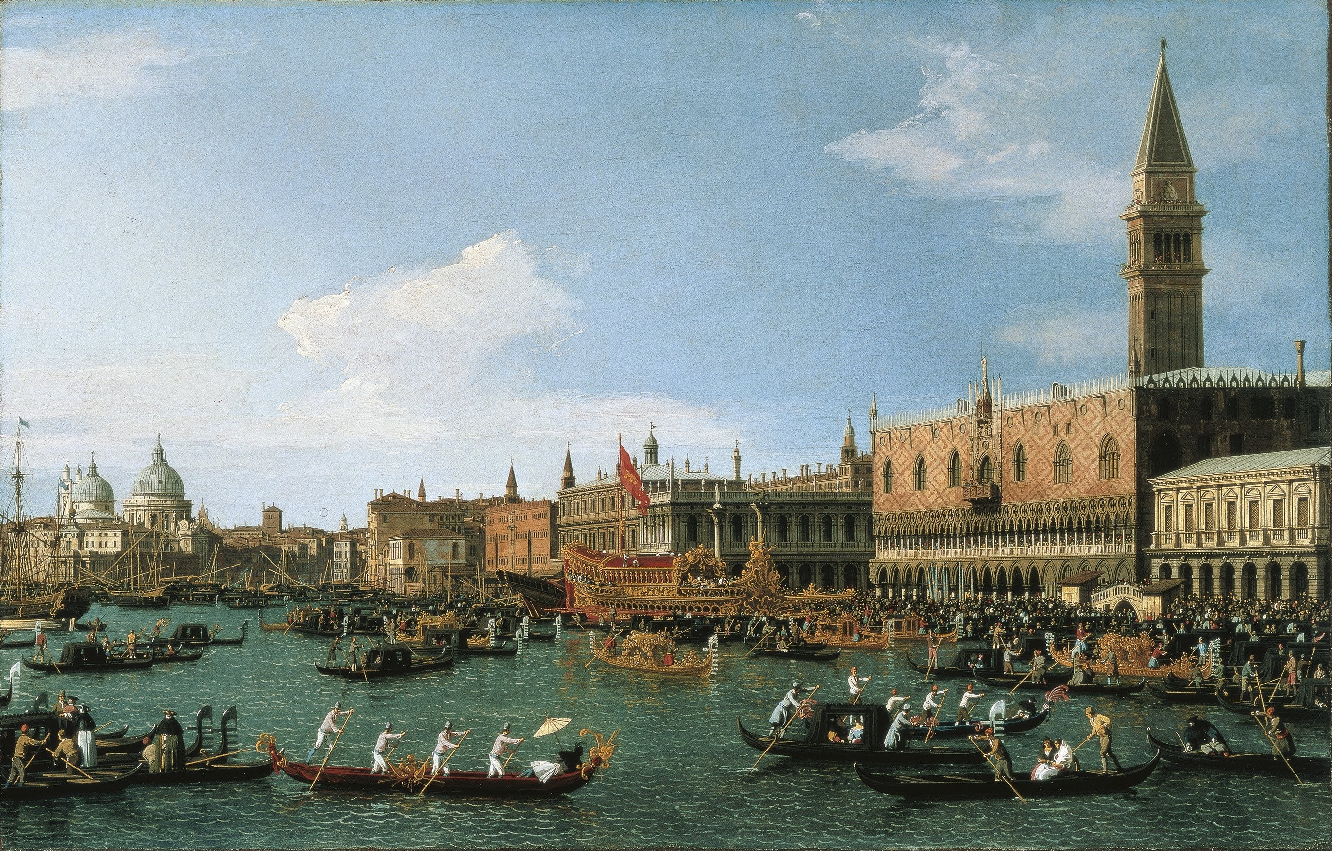 The Return of the Bucentaure on Ascension Day - Canaletto