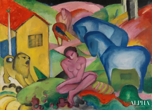 Le rêve - Franz Marc - Reproductions de tableaux et peintures haut de gamme