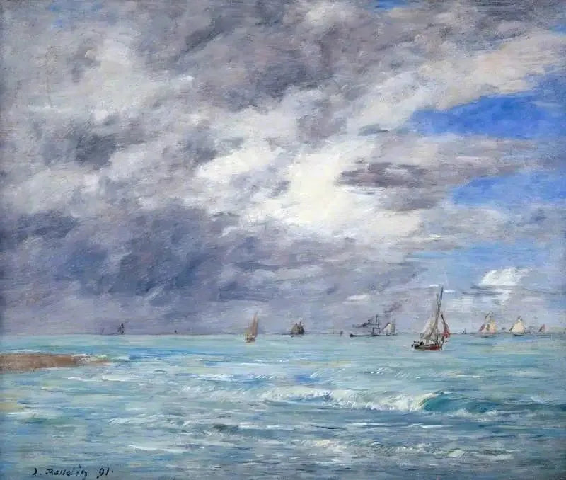 The Shore at Deauville - Eugène Boudin