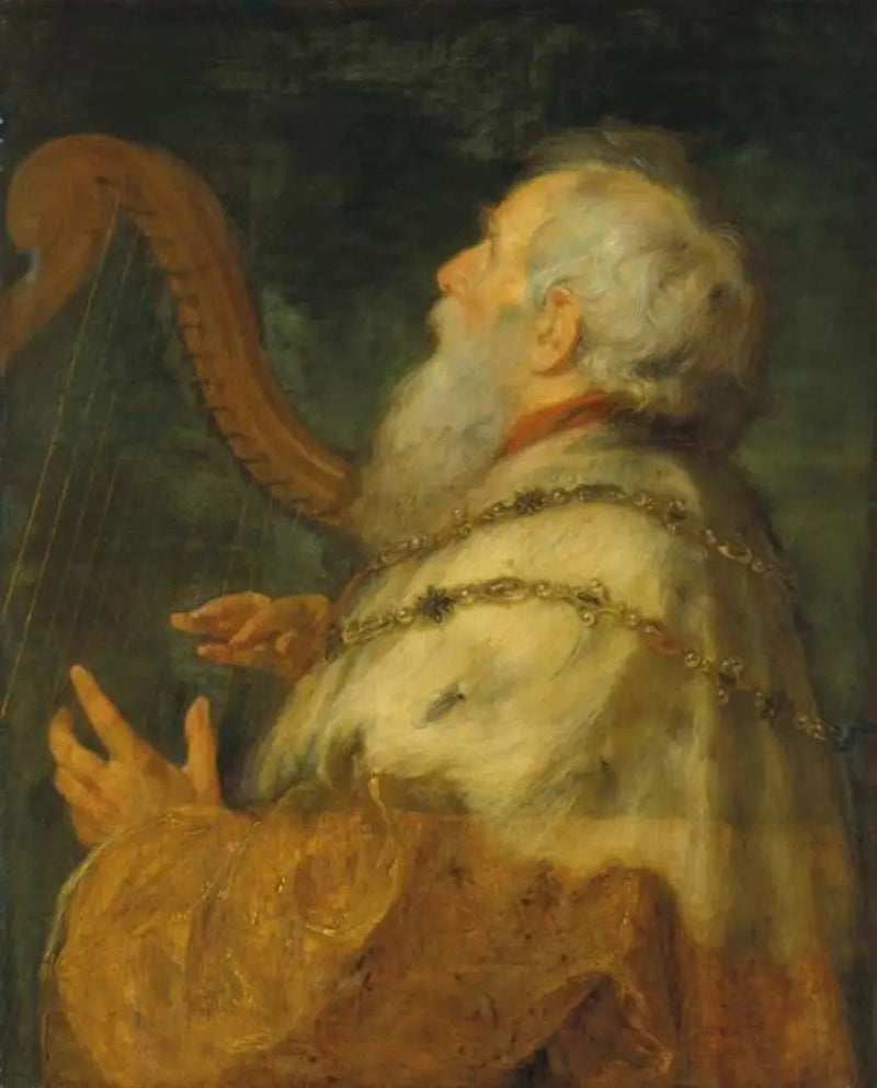 King David playing the harp - Peter Paul Rubens