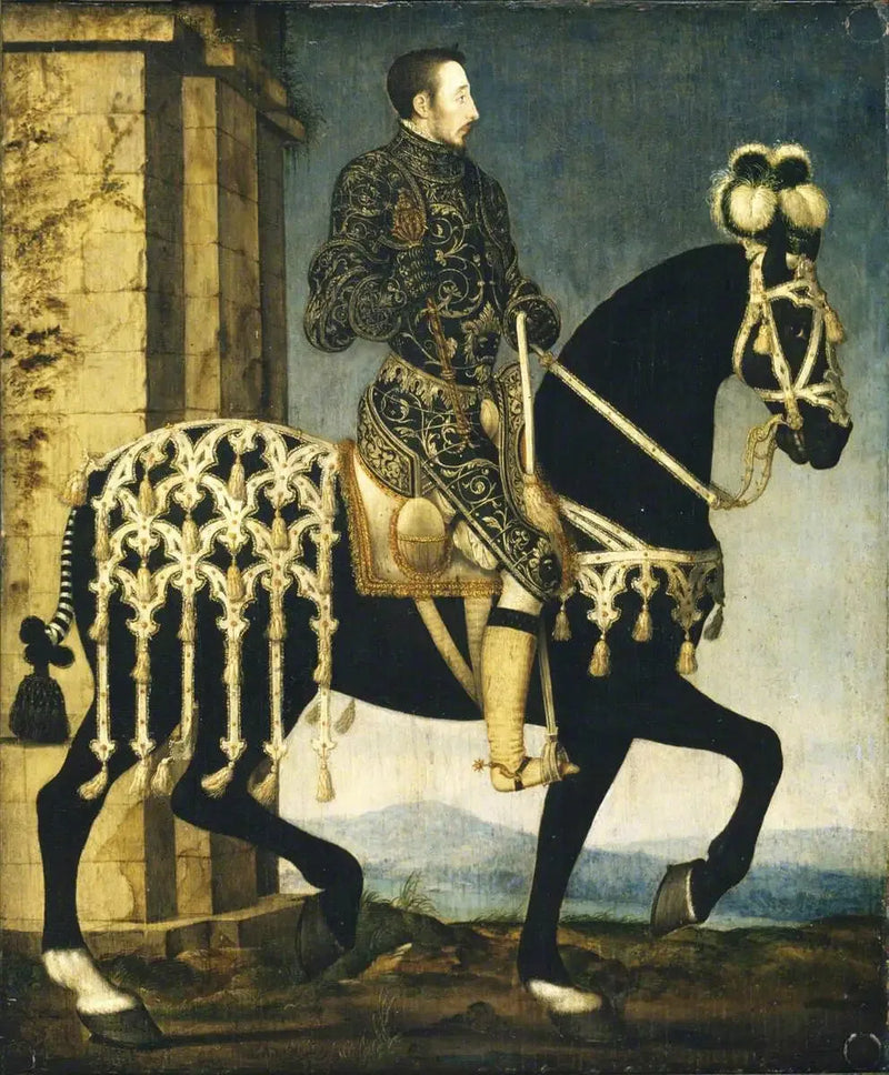 King Henry II, King of France (1519-1559) on horseback - François Clouet
