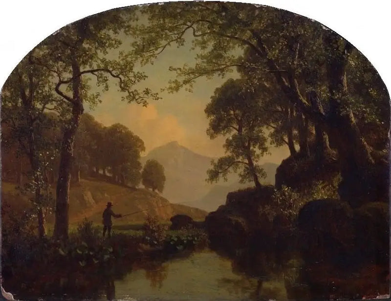 The trout stream - Albert Bierstadt