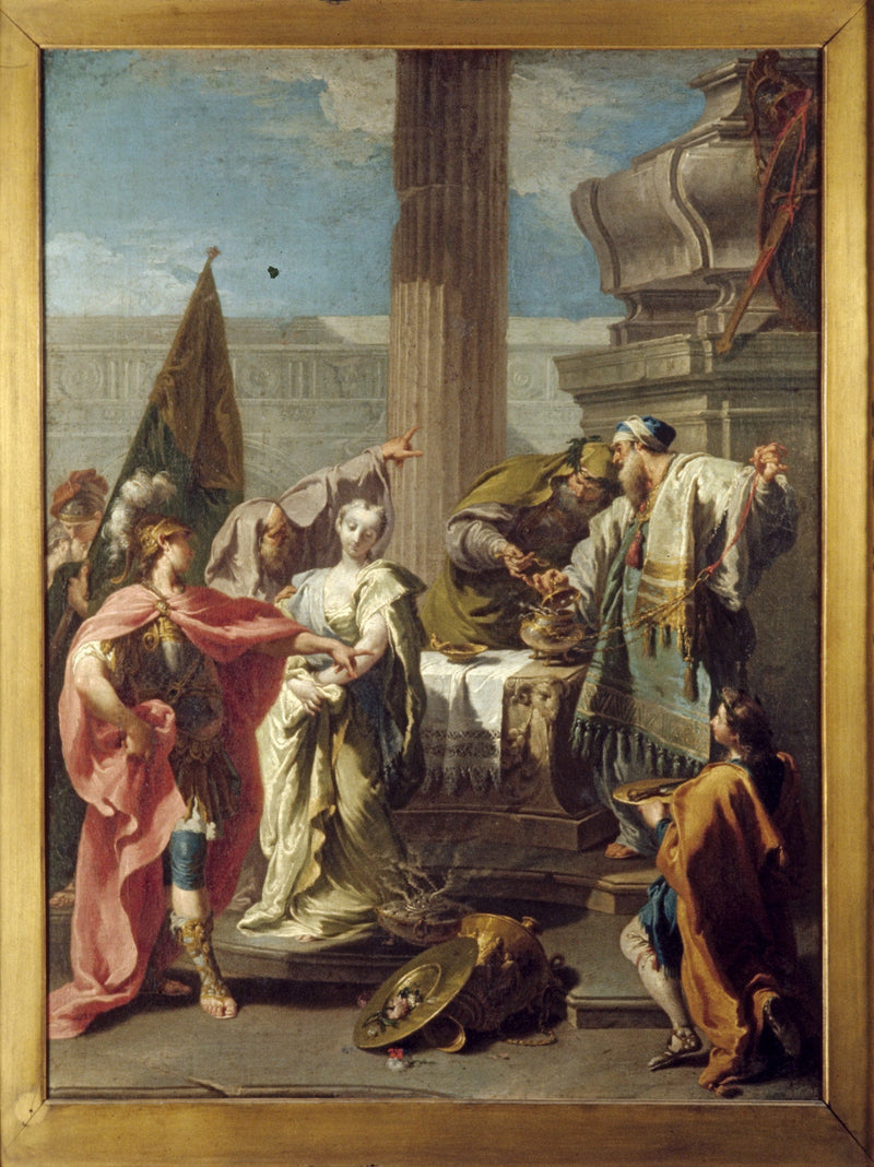 The Sacrifice of Polyxena at Achilles' Tomb - Giovanni Battista Pittoni