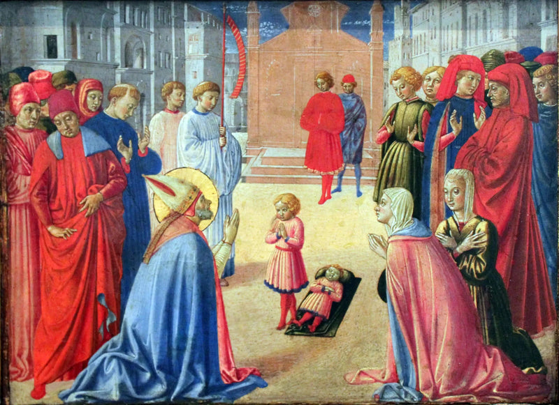 Saint Zenobe Resurrects a Dead Boy - Benozzo Gozzoli